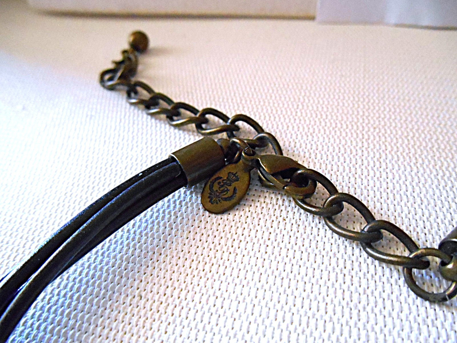 PREMIER DESIGNS PD Black Corded Layered Bronzetone Pendant Necklace