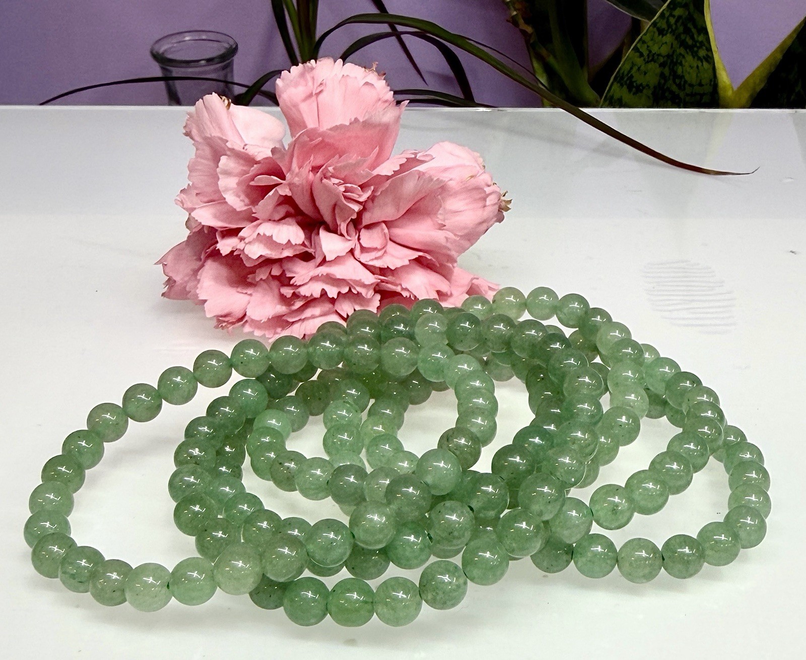 Wholesale Lot 6 Pcs Aventurine 6mm 7.5” Crystal Healing Stretch Bracelet