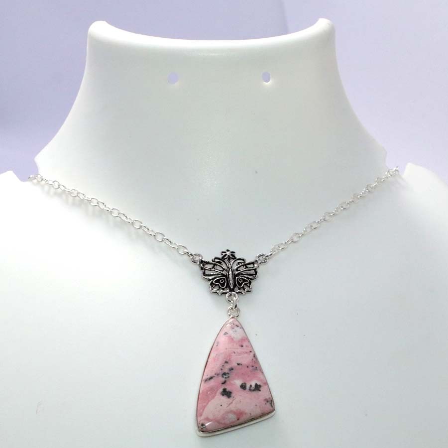 Exclusive Cobalt Calcite 925 Silver Plated Necklace 18″ Limited Stock Deal MJ