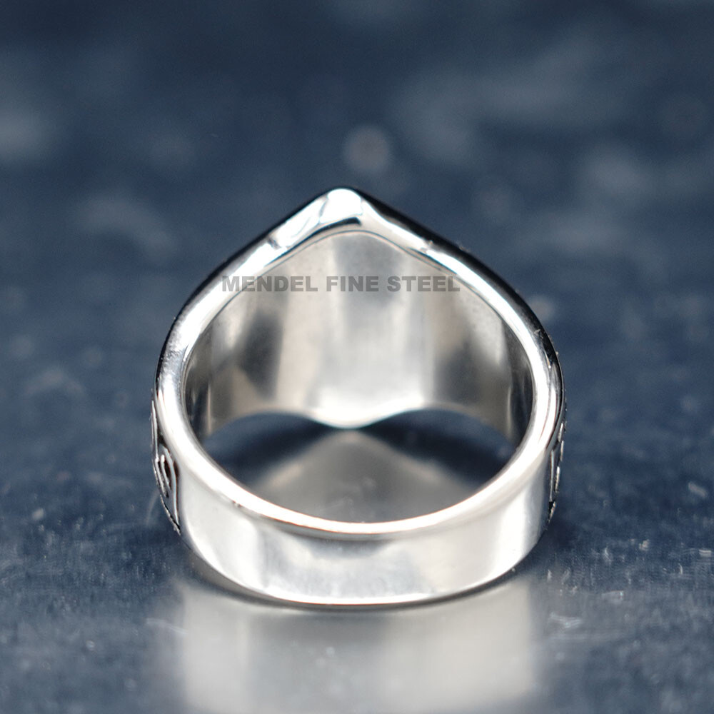 MENDEL Mens Celtic Wiccan Pagan Pentagram Star Ring Stainless Steel Size 7 8-13