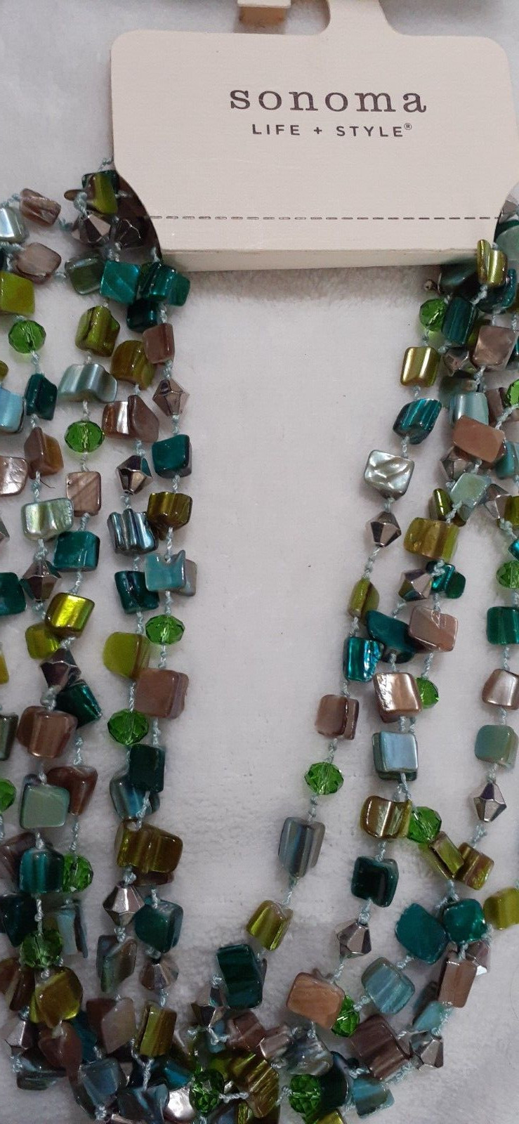 Sonoma Life + Style Multi-Color Shell Stone Look Necklace