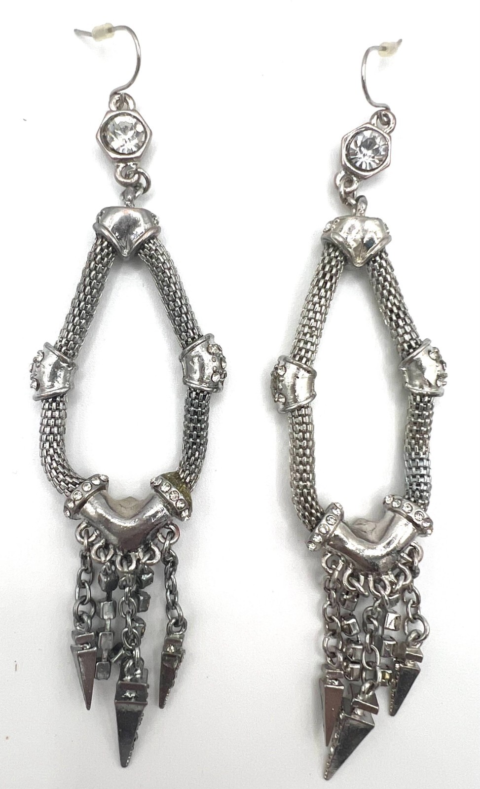 Belle Noel Kim Kardashian Palladium-Plated Glam-Rock Crystal-and-Dagger Earrings