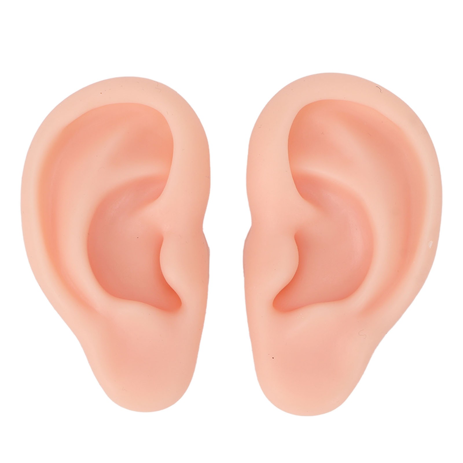 1 Pair Silicone Ear Model Soft For Piercing Exercise (Light Skin)
