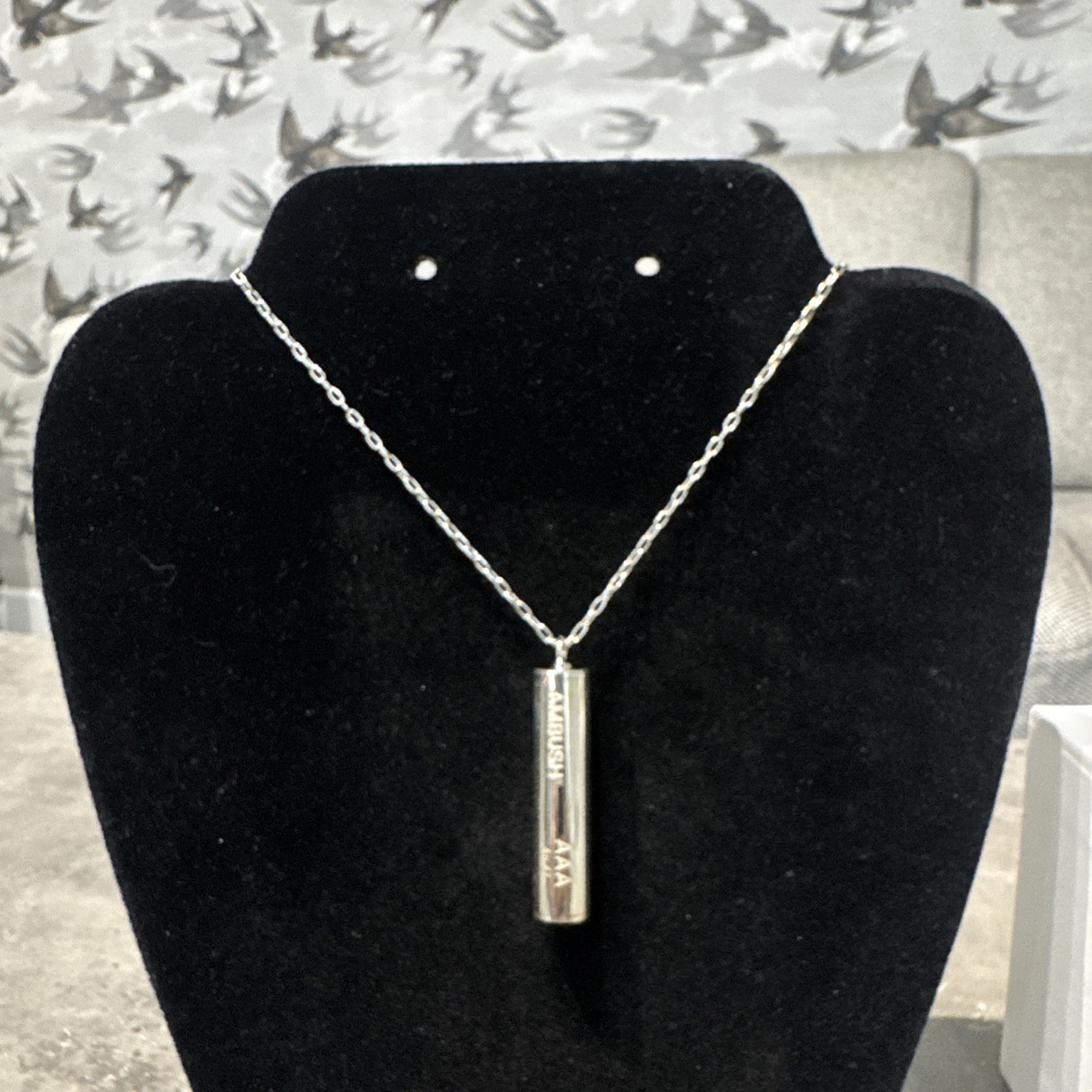 AMBUSH Battery Charm Necklace Sterling Silver 925 Unisex-Adult NEW £417