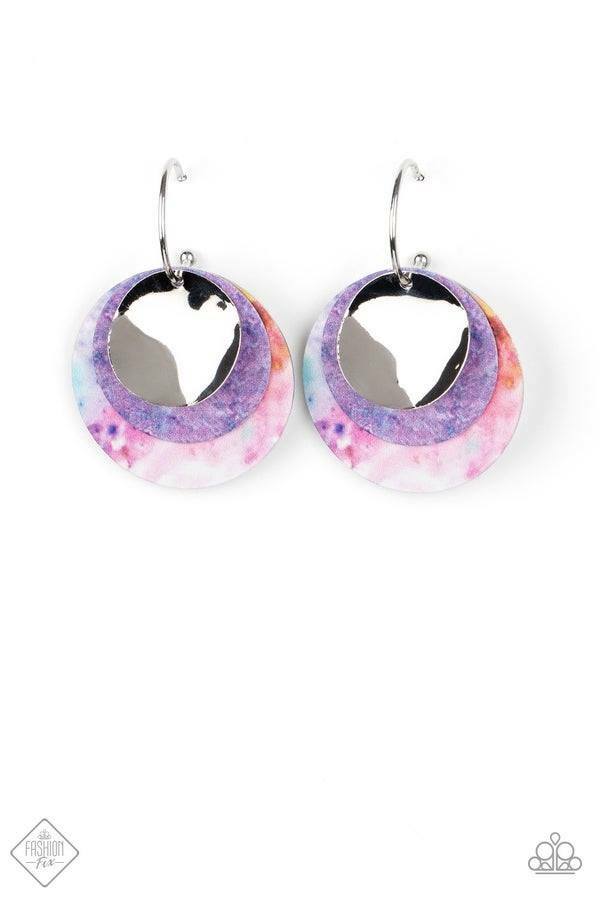 🌺Paparazzi Ride or TIE DYE Multi Hoop Earring 🌺 NWT HTF Fashion Fix 🌺