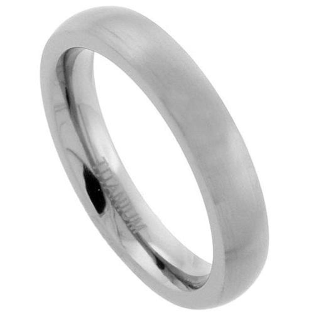 6mm Titanium Comfort Fit Domed Wedding Band / Thumb Ring Brushed Finish