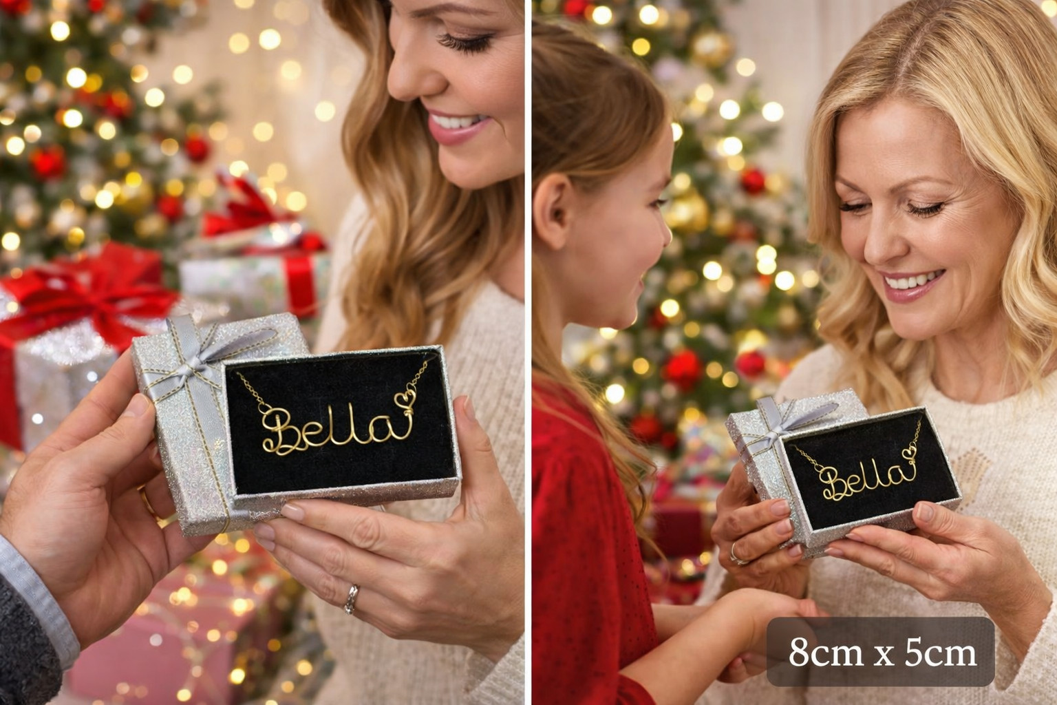 Personalized Winged Name Necklace for Mom,Gold Plated Jewelry-Mother’s Day Gift