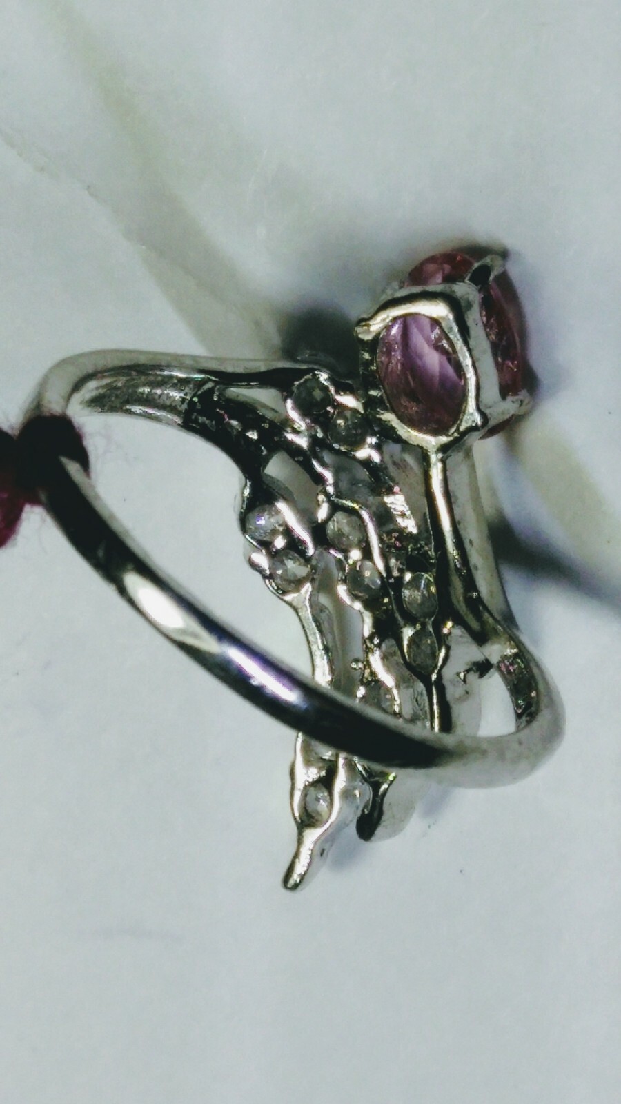 ALLURING DESIGNER CZs SET RING IN STERLING SILVER.925 RING SIZE 5.75-6.0