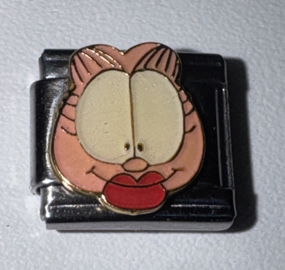 Vtg PAWS Garfield Arlene Casa D’oro Italian 9mm Charm Bracelet Y2K Jewelry