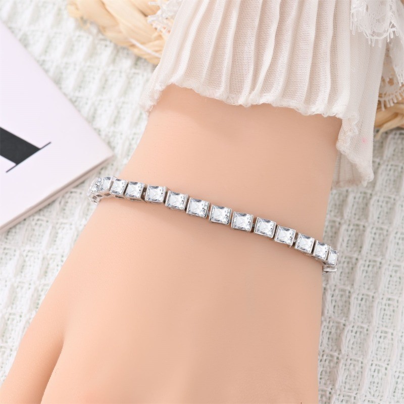 KUNSIR Tennis Bracelet for Women Sterling Silver Elegant Bracelet Jewelry Gifts