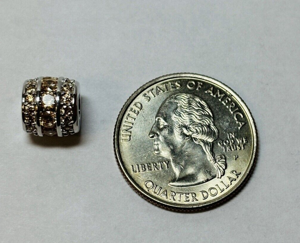 Gnoce Sterling 925 Silver Lucky Round Birthstone CZ Bead Charm