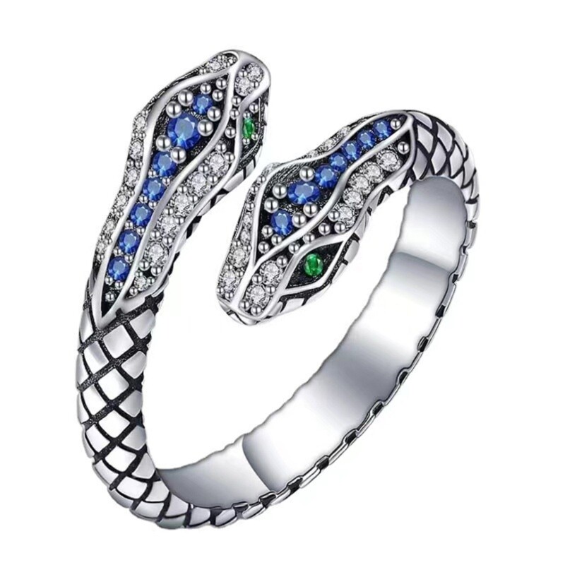 Vintage Punk Ring Irregular Adjustable Snake Ring Universal Size
