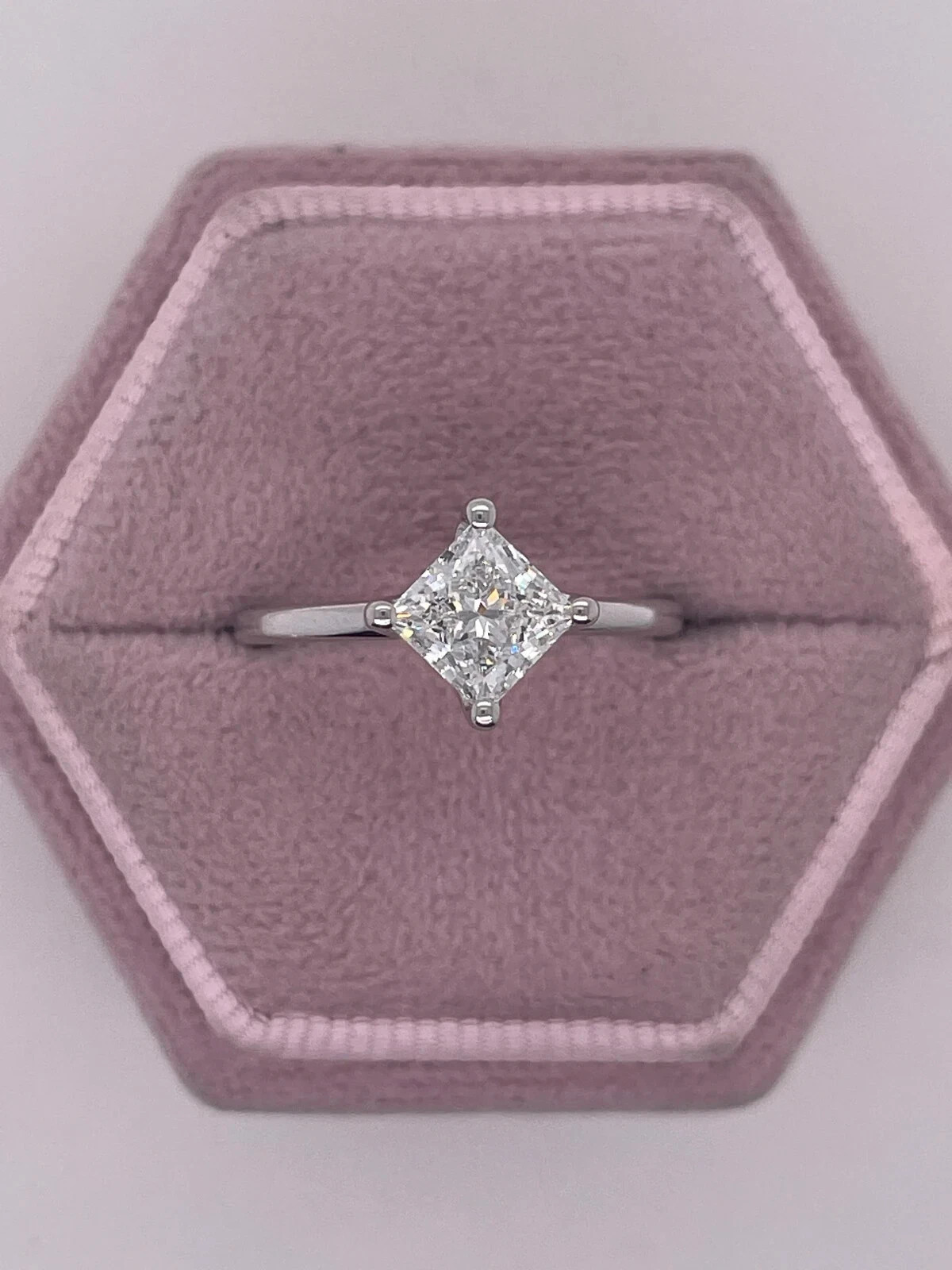 Solitaire 3.00 Ct Unique Kite Set Lab Grown Diamond Ring 925 Sterling Silver