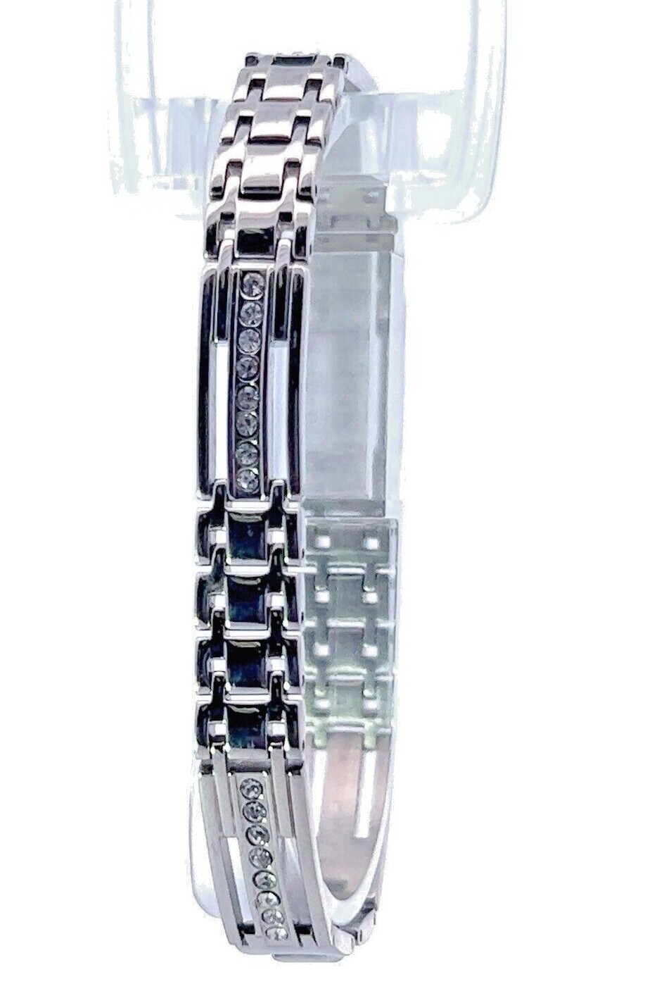 Men’s 9mm Stainless Steel & Crystal Accent Bracelet