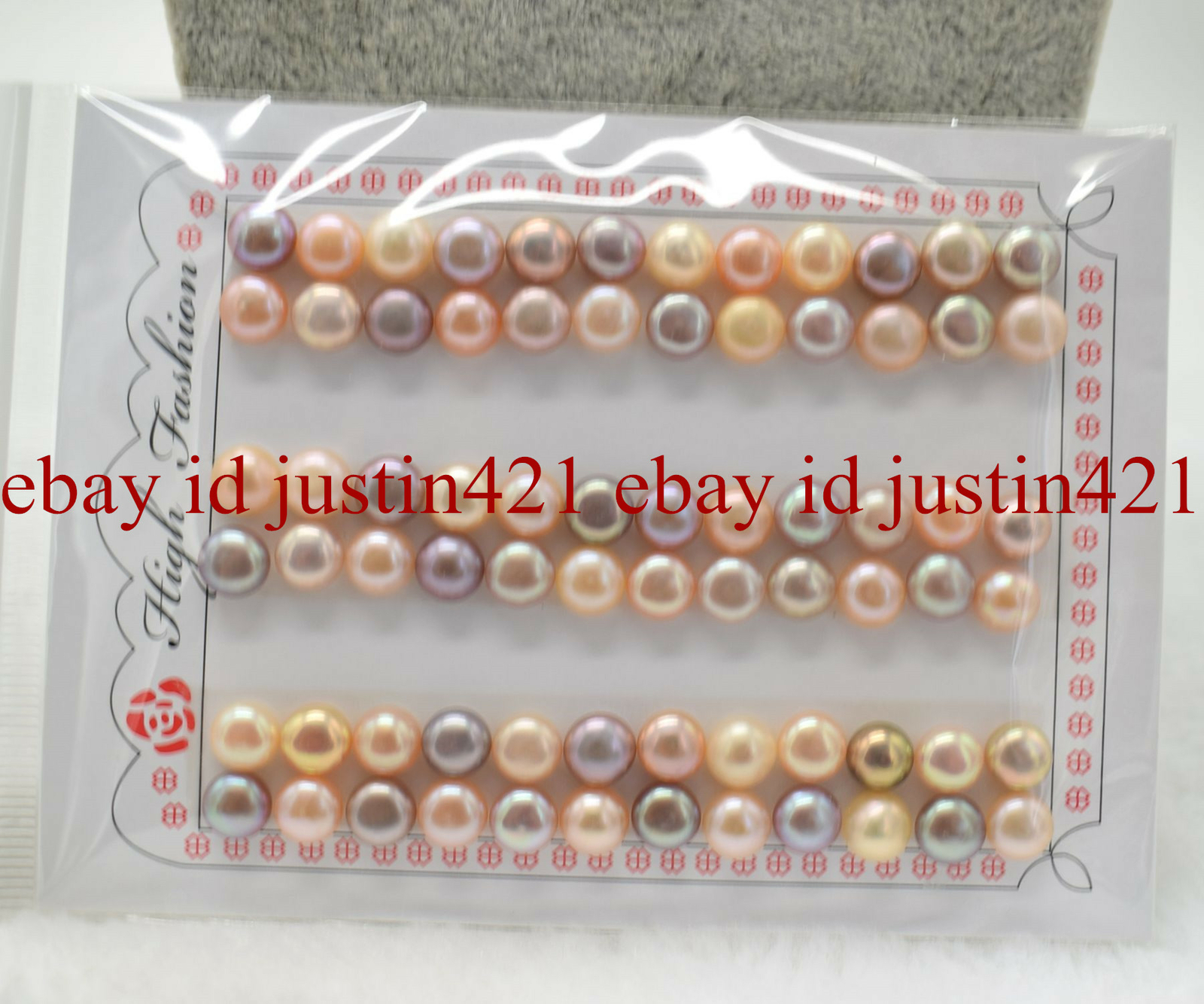 Genuine Pretty 7.5-8mm Freshwater Pearl Half-drilled Beads For DIY Earring