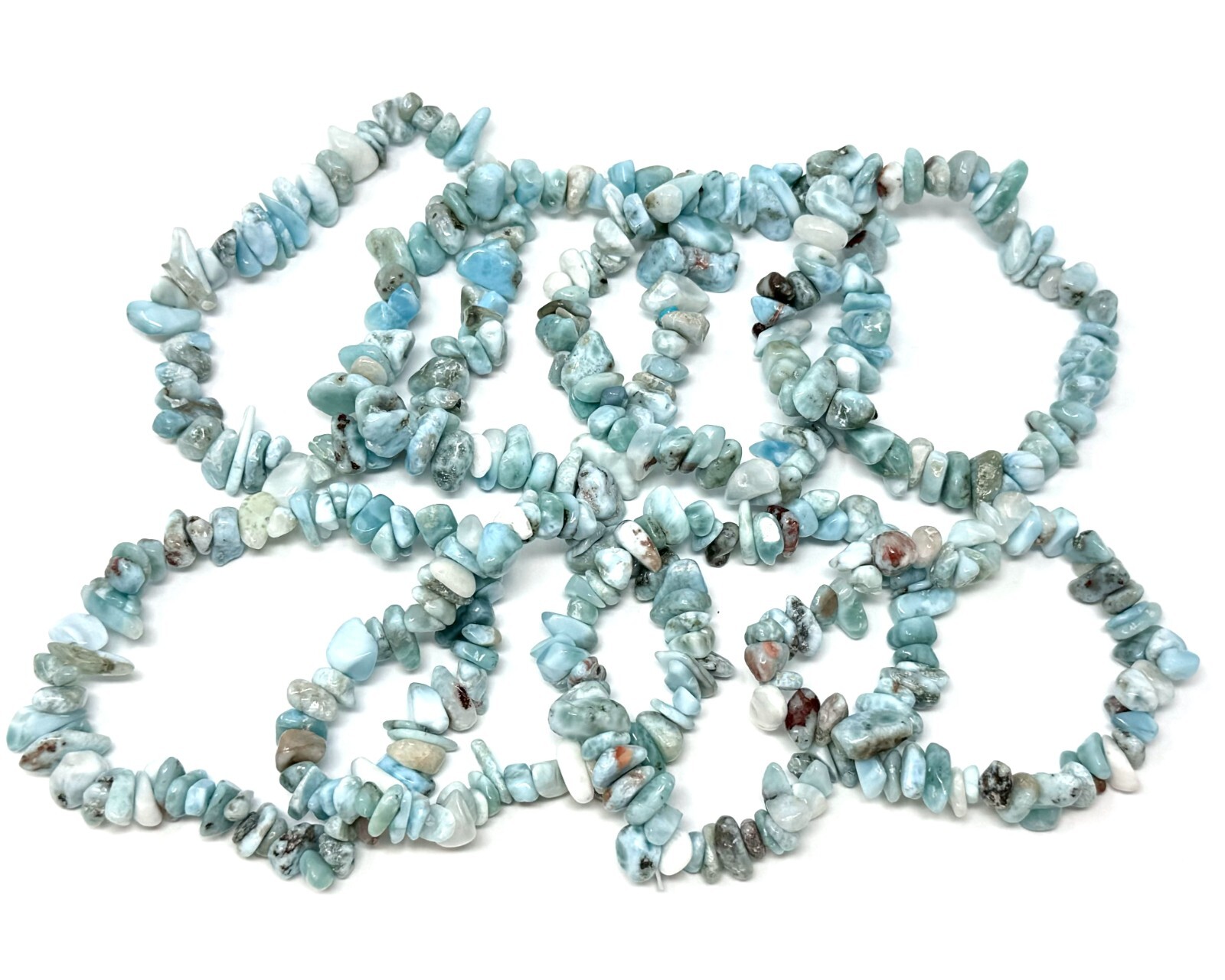 Larimar Chip Bracelets (Natural Larimar Crystal Bracelets, Larimar Bracelet)