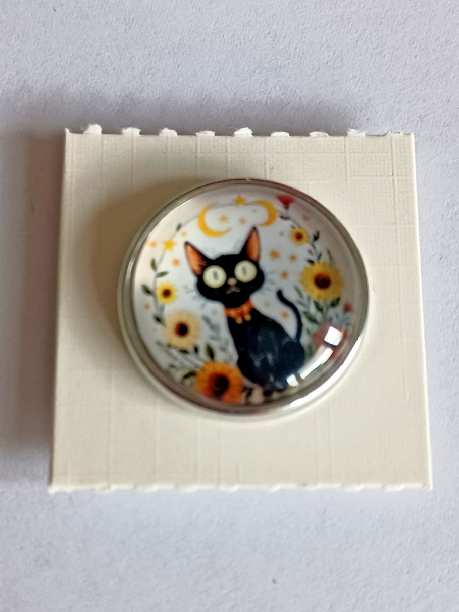 18 mm fall flower cats snap button charms