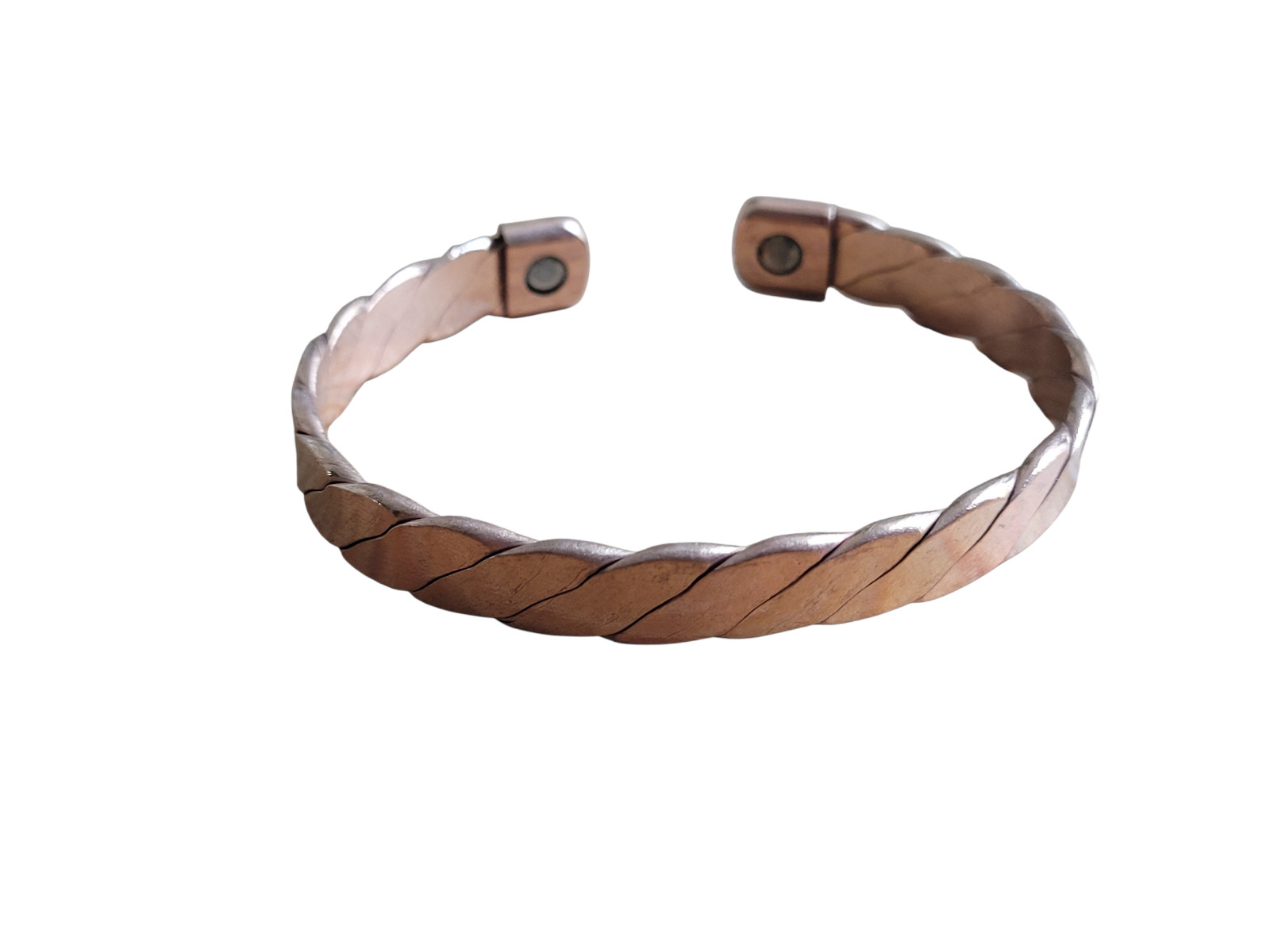 2 Pack Pure Copper Magnetic Bracelet Arthritis Pain Energy Therapy Cuff Upgraded