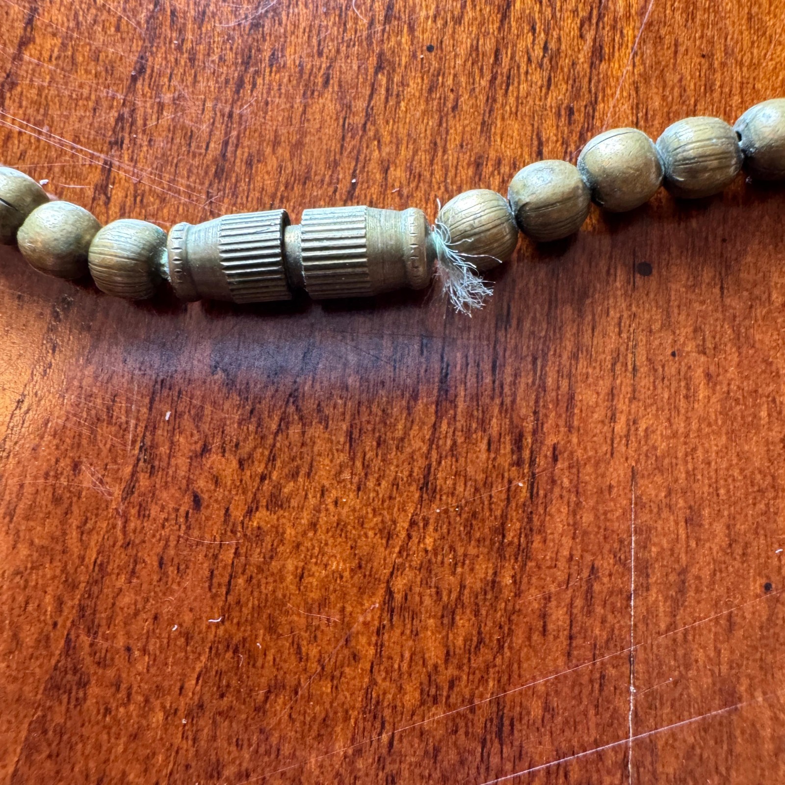 VTG Brass Seashell Statement Necklace Gold Tone Coastal Beach Jewelry Boho 16”