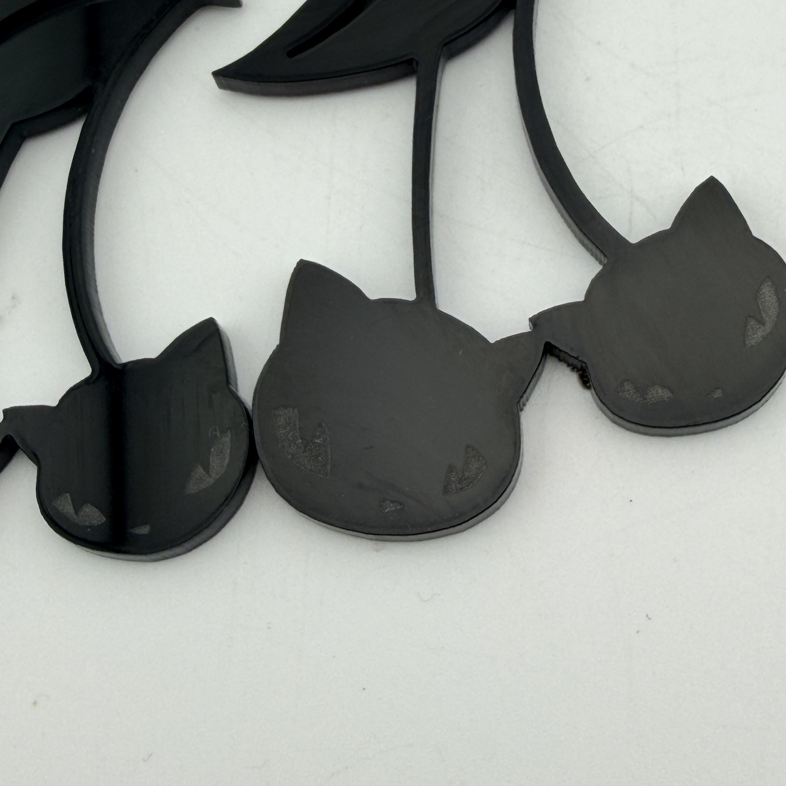Emily the Strange Black Cat Cherry Dangle Earrings Gothic Alternative Fashion