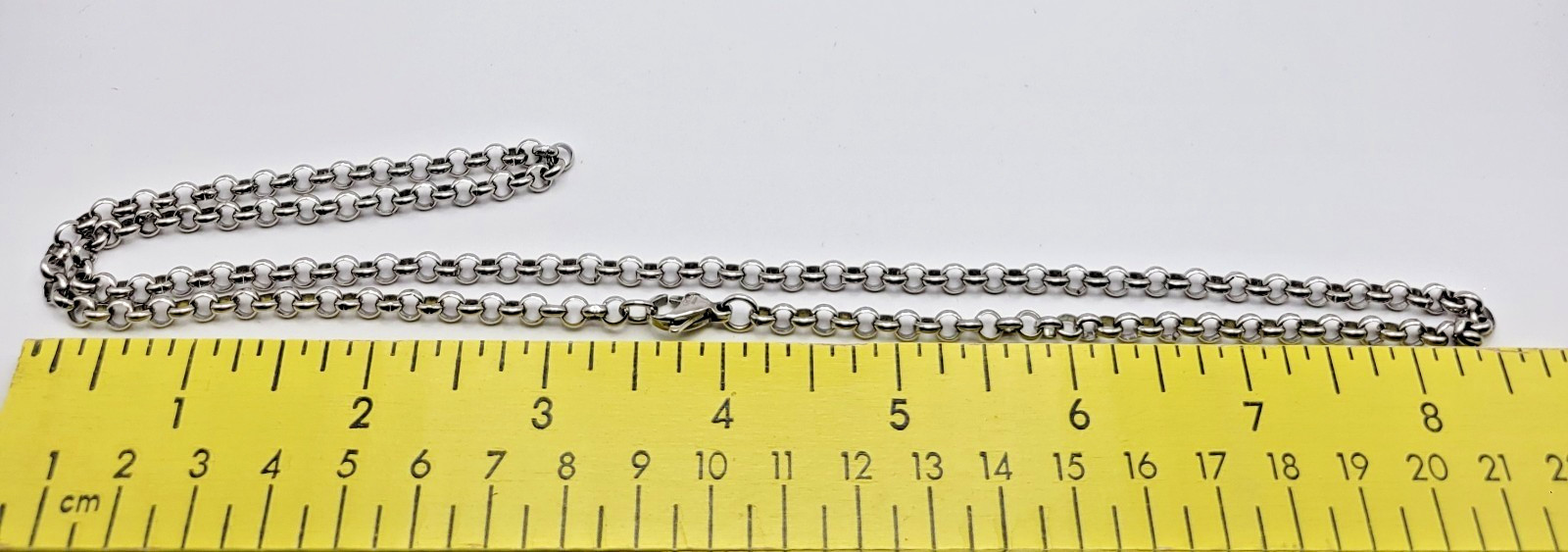 JTV Chisel Polished Stainless Steel 4.5mm Rolo Chain Necklace ~ 24″ or 36″