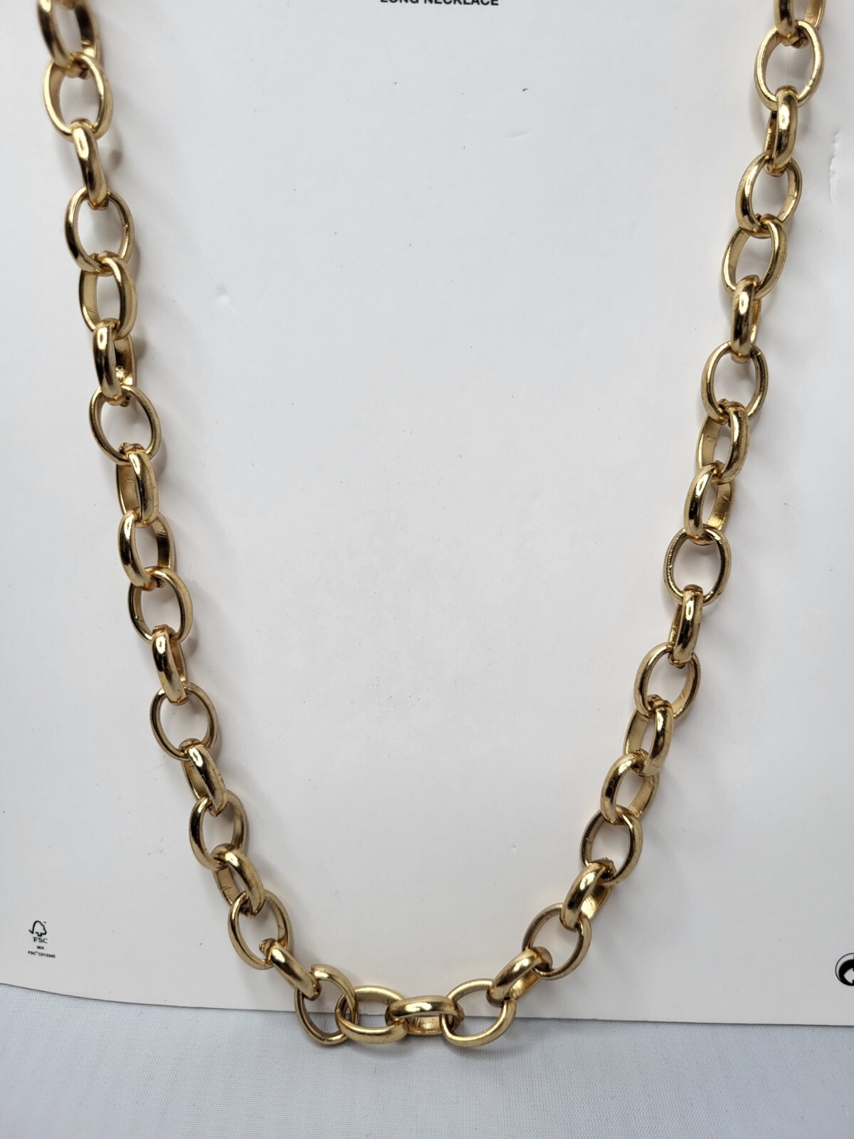 ZARA LONG Gold Limited Edition Metal long Necklace 35 in # B1864