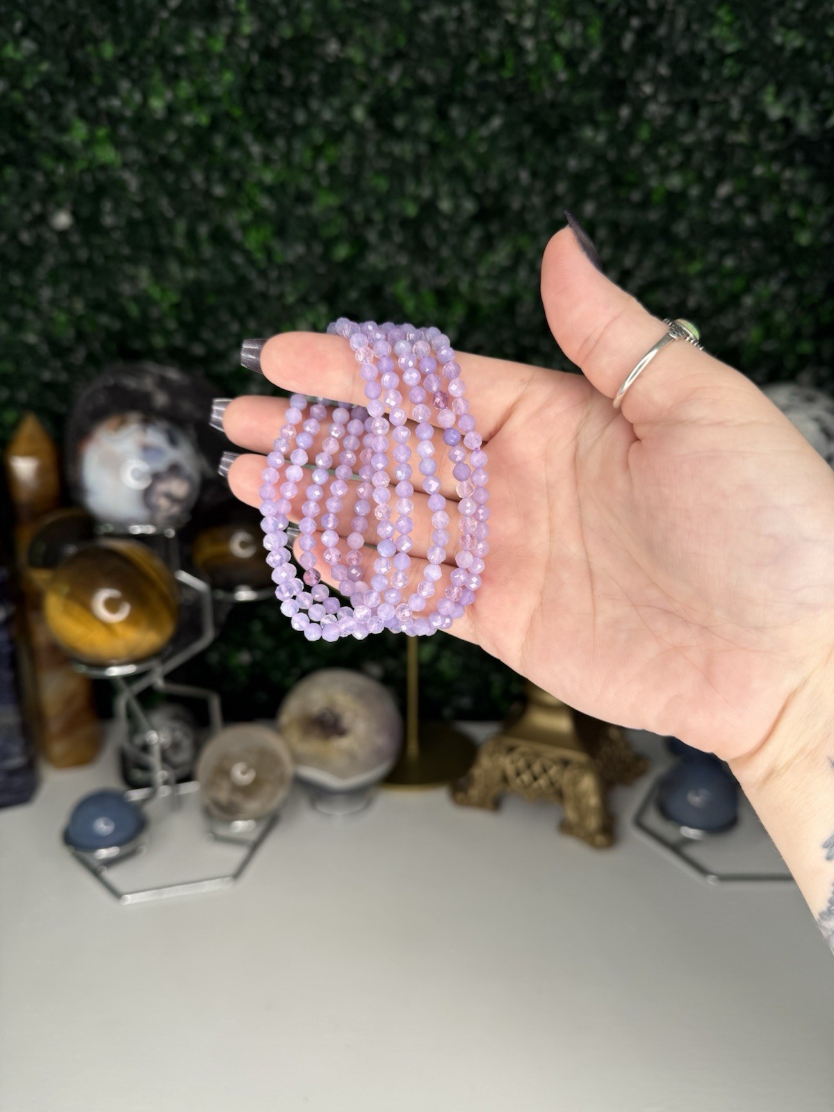 Lavender Moon Quartz Faceted Bracelets | Crystal Jewelry