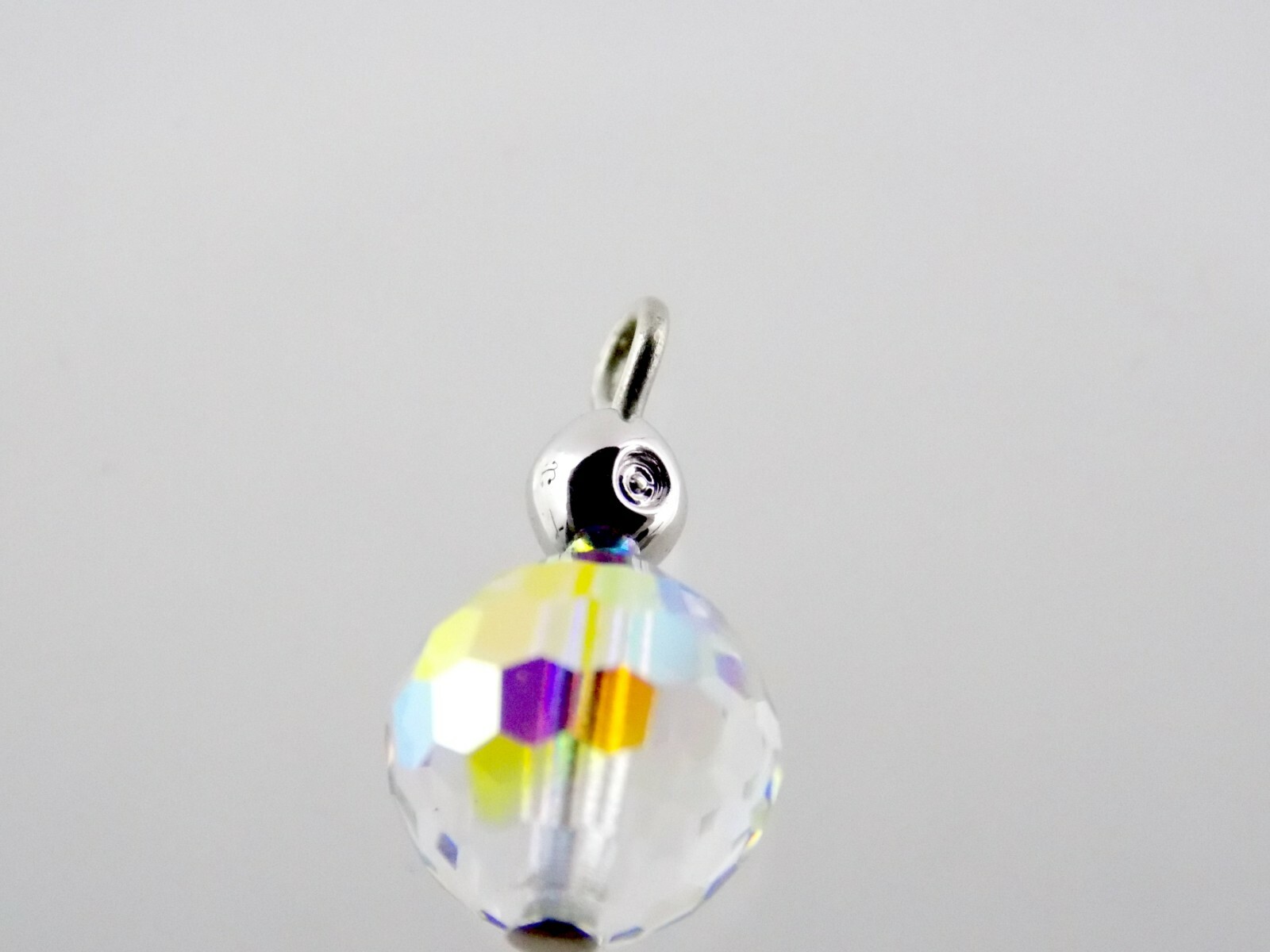 Swarovski Branded Crystal Charm Faceted Bead Iridescent Finish 7.8mm