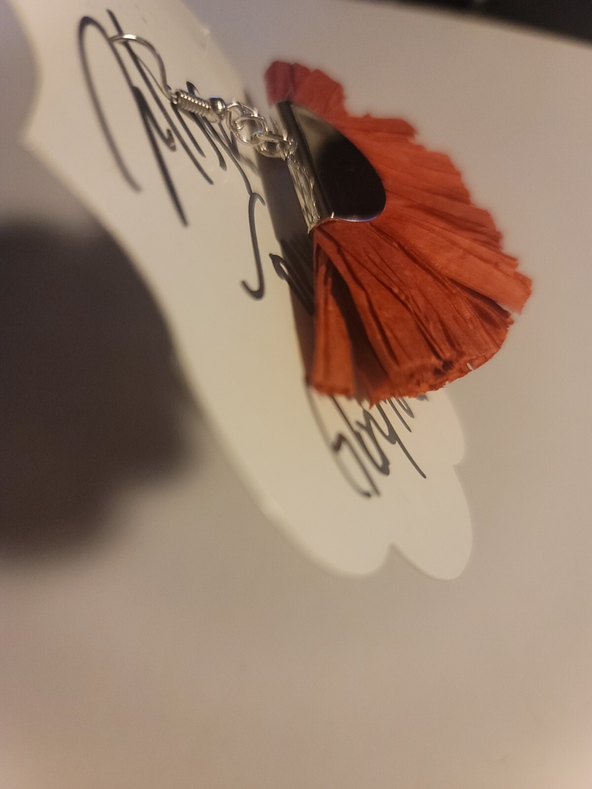 Lightweight earrings dangle earrings Red