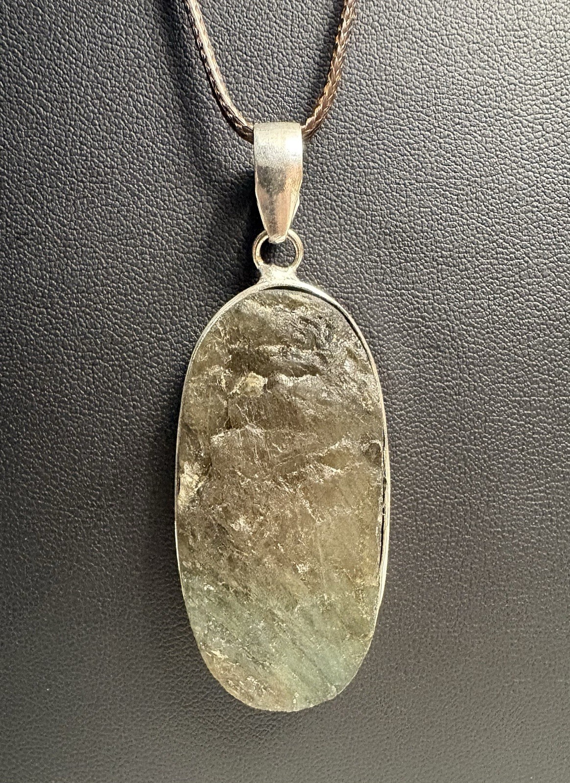 Labradorite Rough Gemstone 2.6″ Pendant – Mystical Boho Energy Amulet