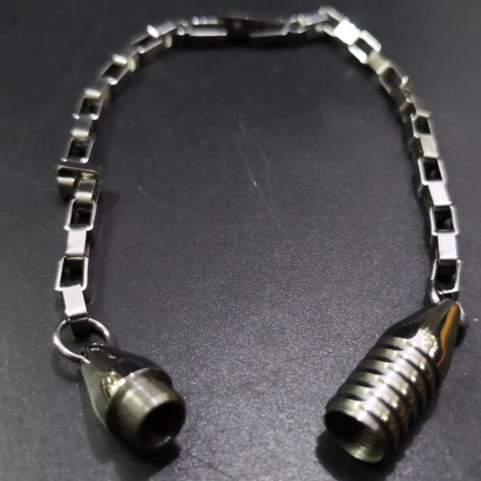 Men Titanium Steel Metal Seal Container Bottle Pills Box Bracelet Hand Catenary