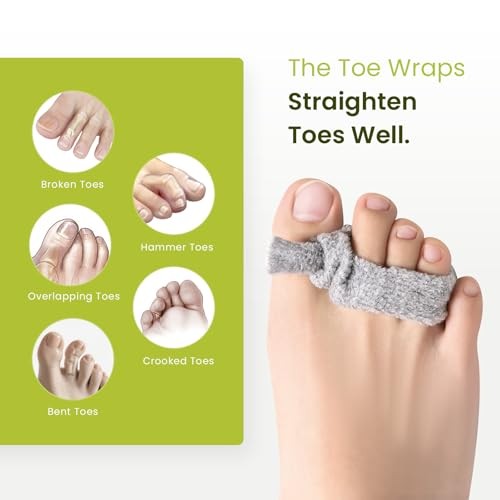 Adjustable Hammer Toe Corrector – 6 Pack Broken Toe 6 Count (Multi-Size) Gray