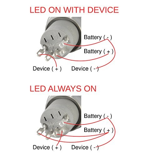 JacobsParts Momentary Pushbutton Starter Switch Circular Metal Silver with