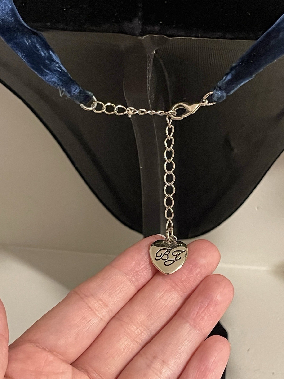 Betsey Johnson Blue Crystal Crescent Moon & Star Pendant Necklace Adjustable