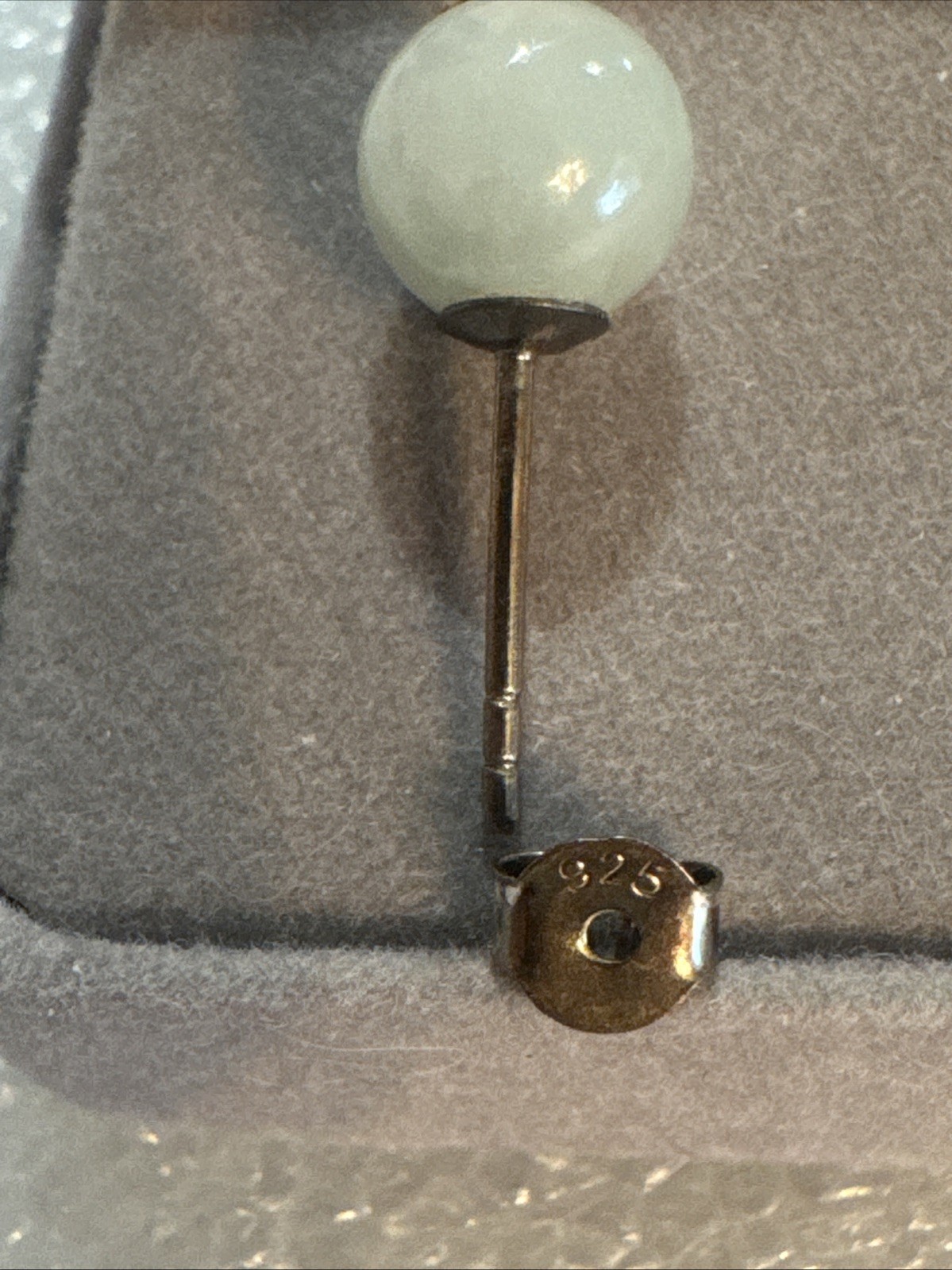 Sterling Silver 925 Stud Earrings. I Think It’s Moonstone, But I’m Not 100% Sure