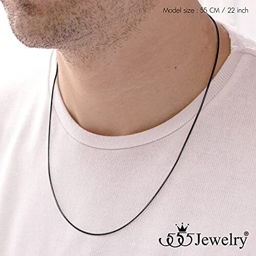 555Jewelry 1.2mm Stainless Steel Snake Chain Necklace for Unisex, 16-28 Inch
