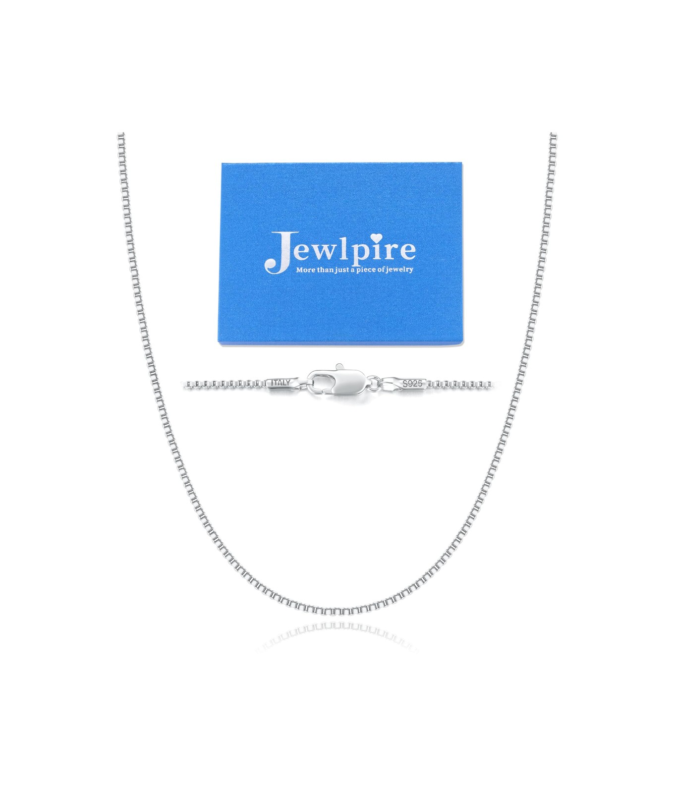 Jewlpire 925 Sterling Silver Chain Necklace For Women 1.3Mm Chains Silver Chain