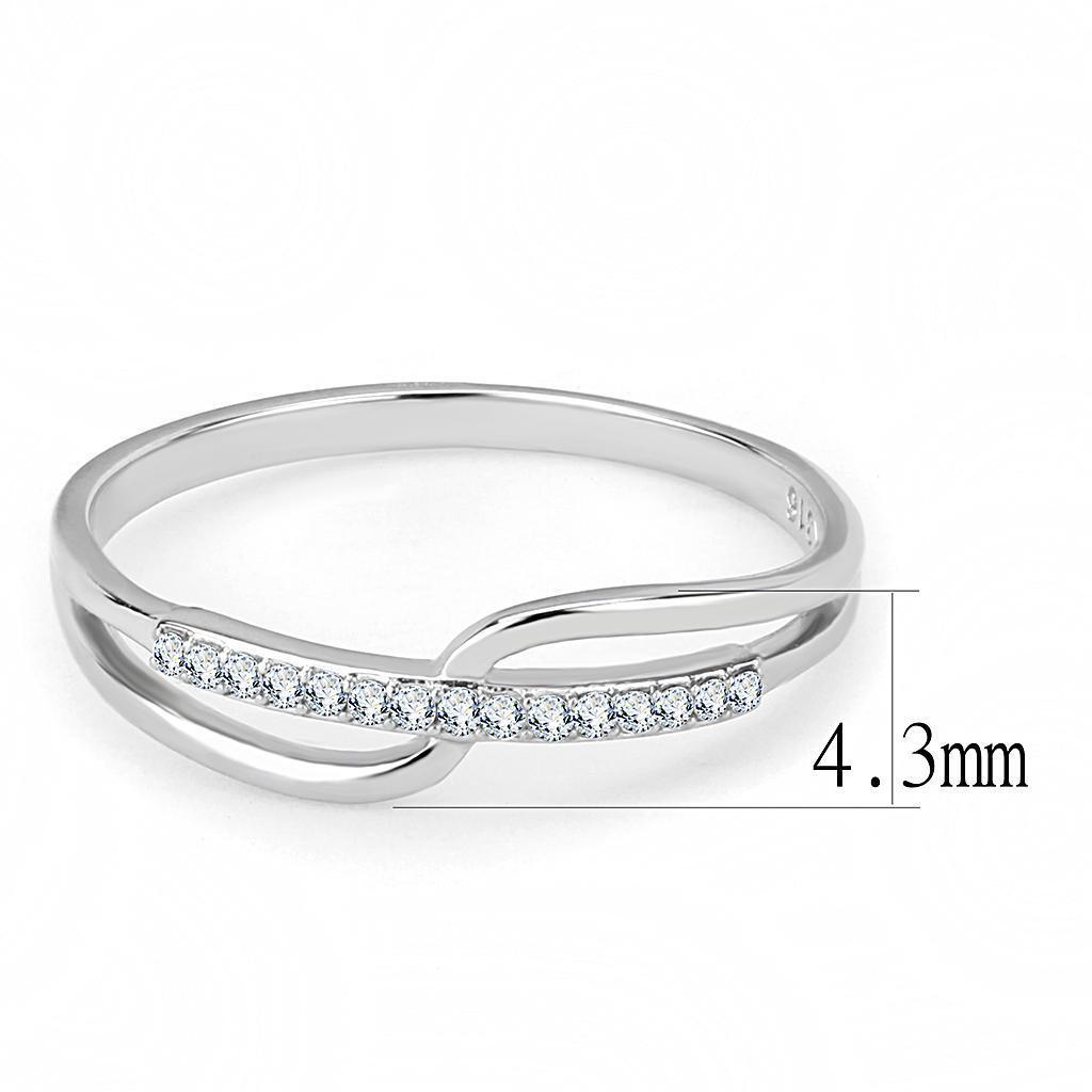 High Polish Wavy Eternity Stack Band Ring