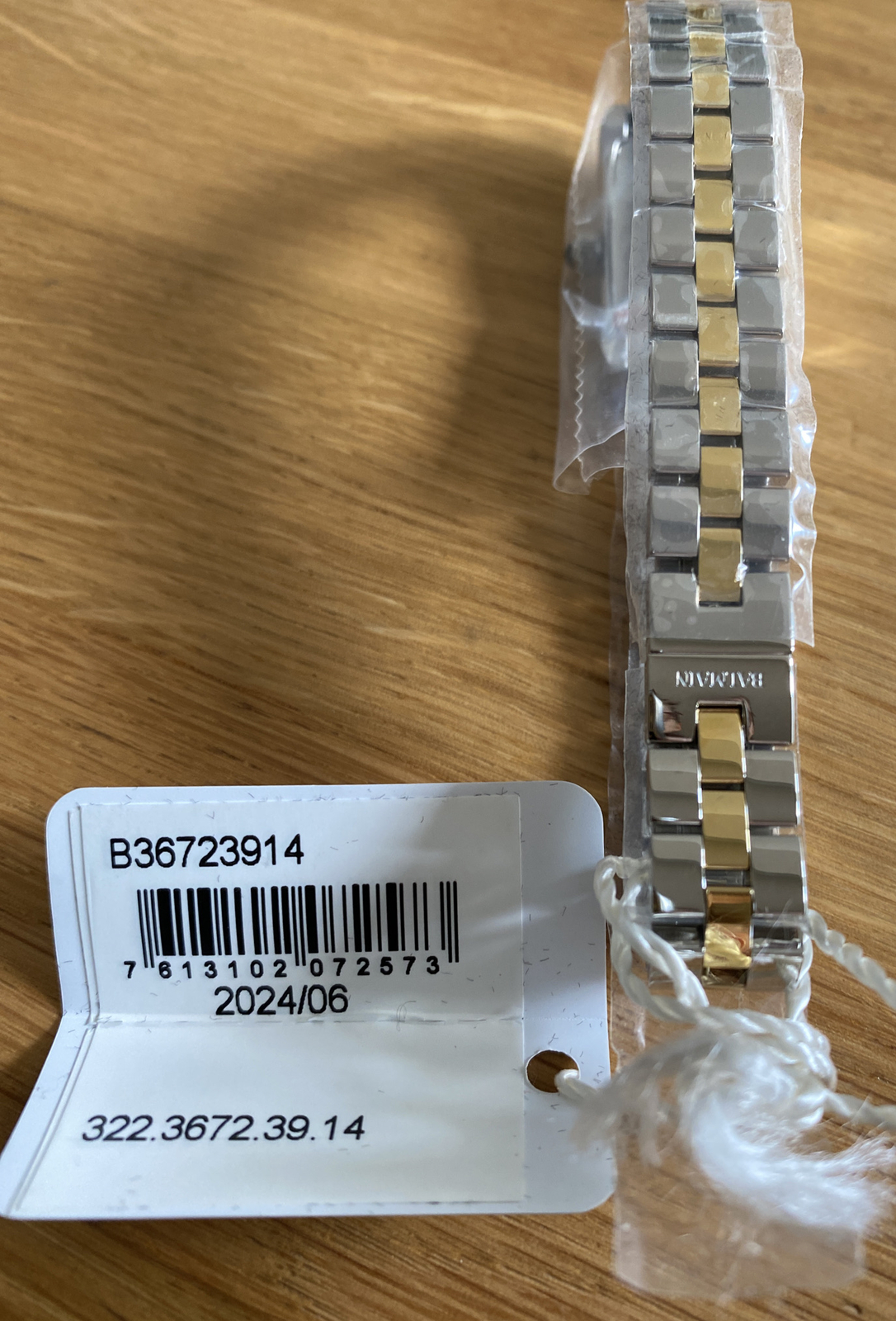 Balmain Silver/ gold tone stainless steel bracelet quartz watch Swiss Made BNWB