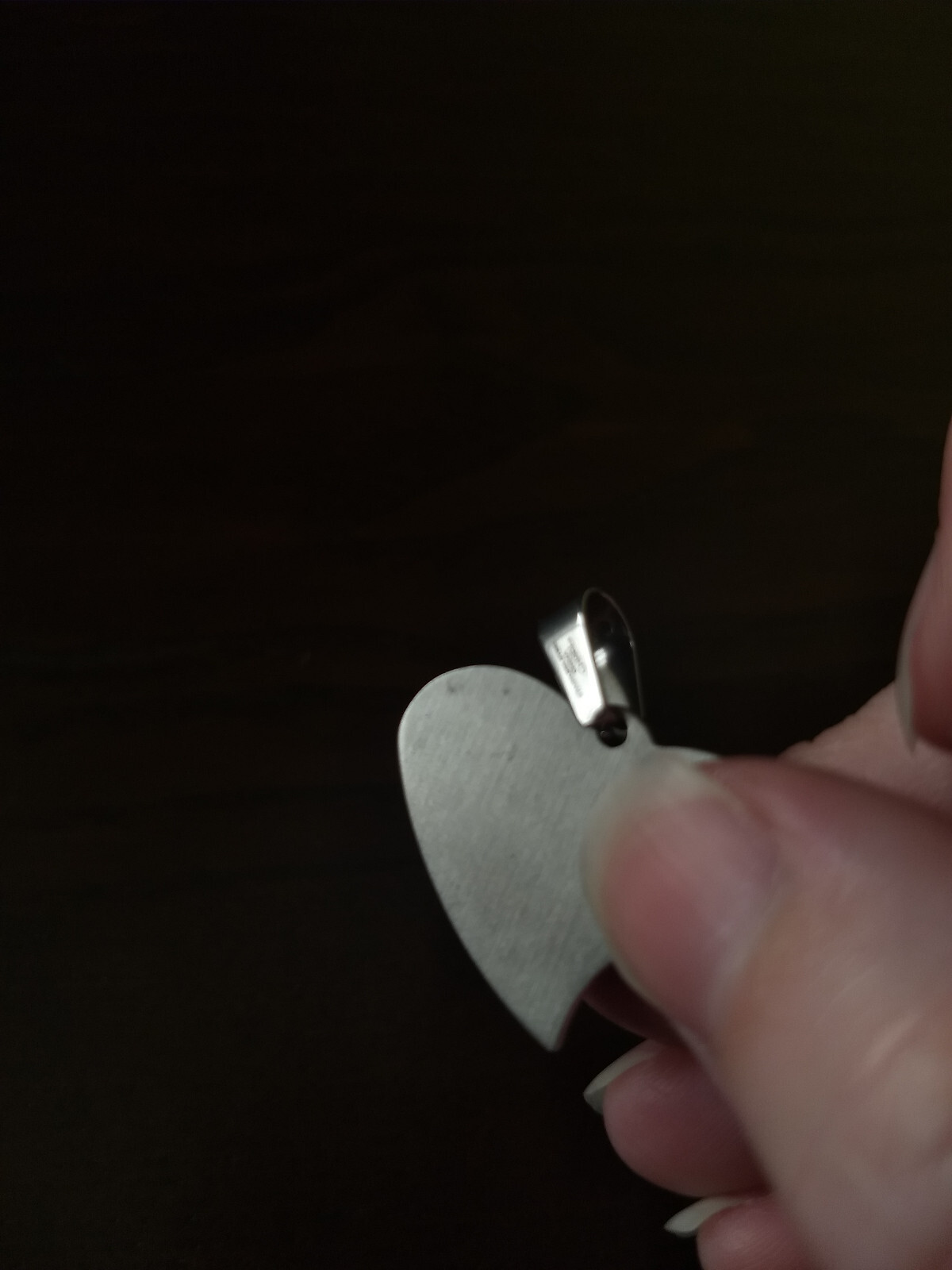 Heart Pendant Marked Stainless Steel China Chisel Classic Modern Love Gift