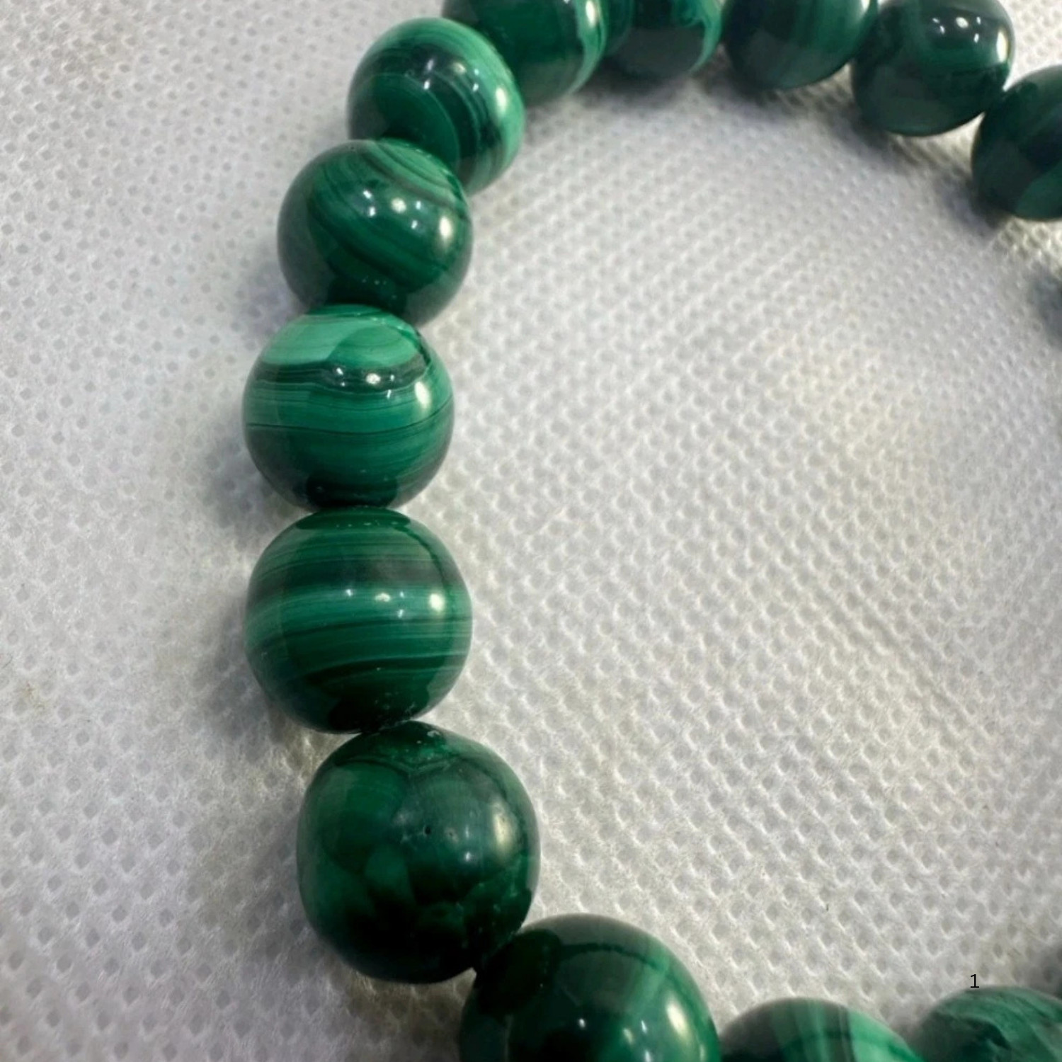 Natural Green Malachite Bracelet 10mm Round Beads Handmade Gemstone Jewelry