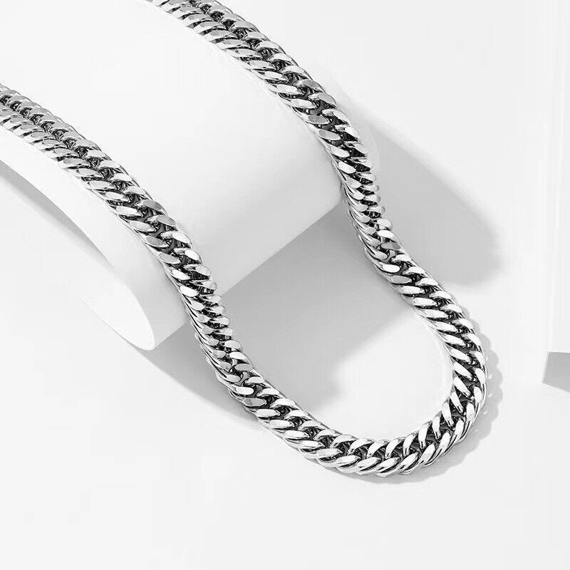 3/5/7/9/11.5mm Men Women Stainless Steel Curb Braided Cuban Chain Diamond Cut
