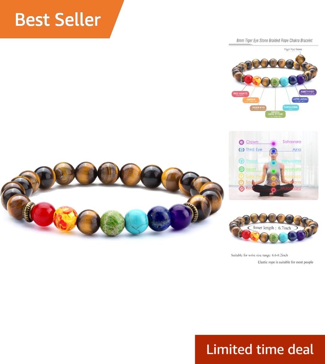 8mm Unisex Chakra Beads Lava Rock Bracelet – A Mindful Gift for All Occasions
