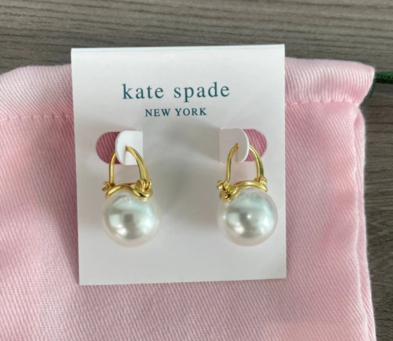 Kate Spade Pearl Huggies Earrings