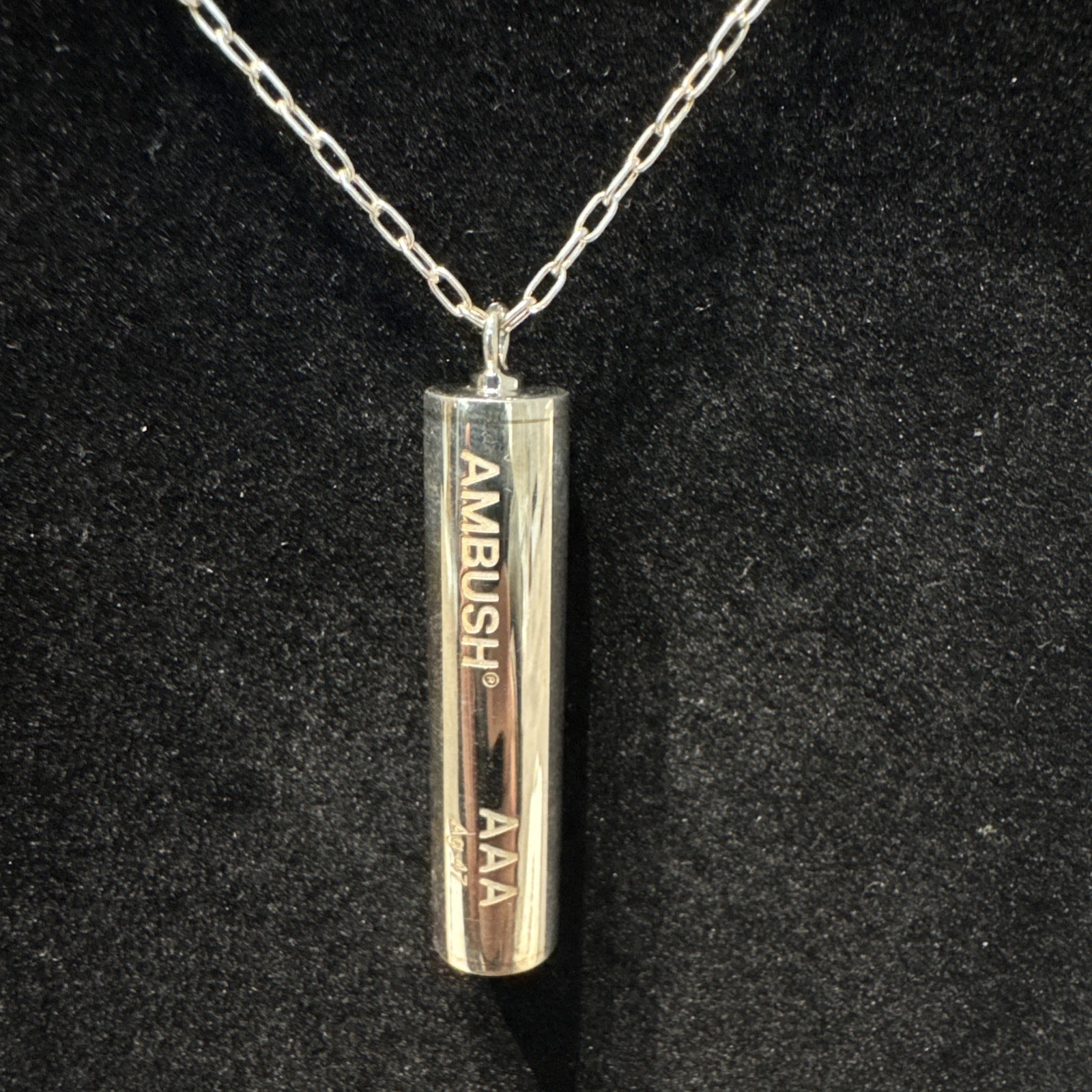 AMBUSH Battery Charm Necklace Sterling Silver 925 Unisex-Adult NEW £417