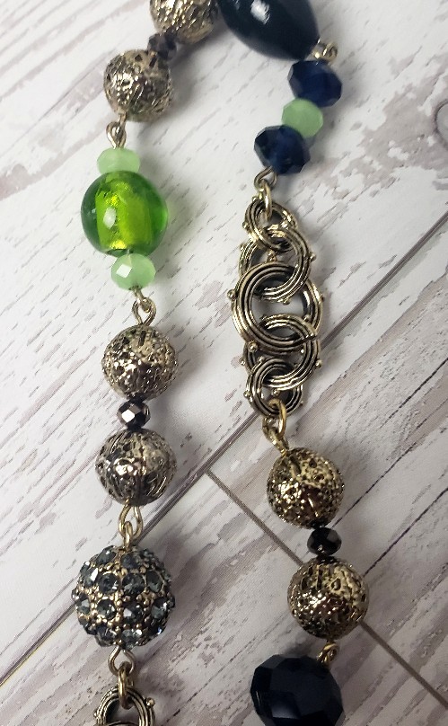 Cabi Necklace Flapper Length Detachable 2 Part Convertible Glass Beads FREE SHIP