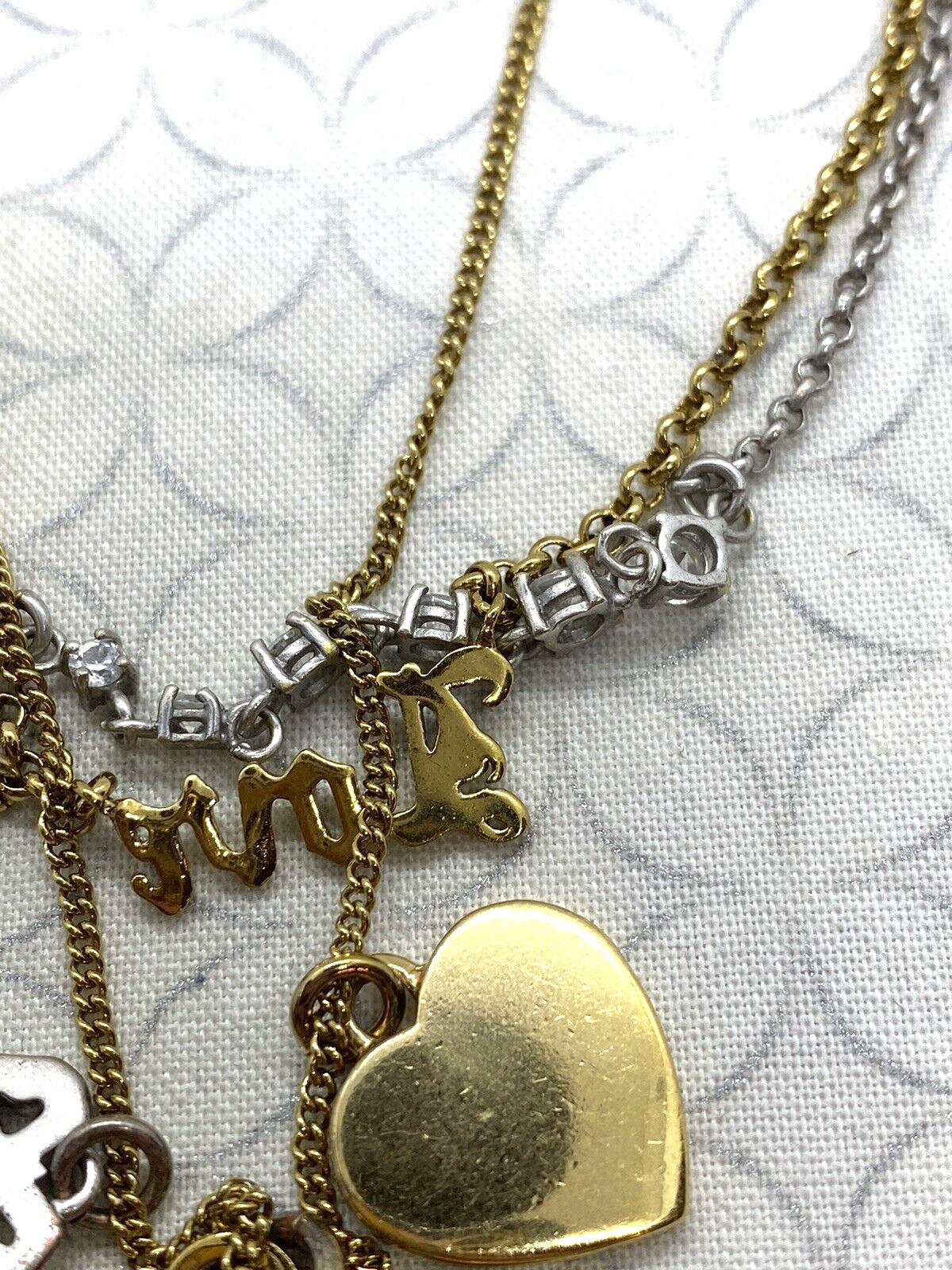 Juicy Couture Let Them Eat Couture Heart Bracelet Multi strand Necklace Set