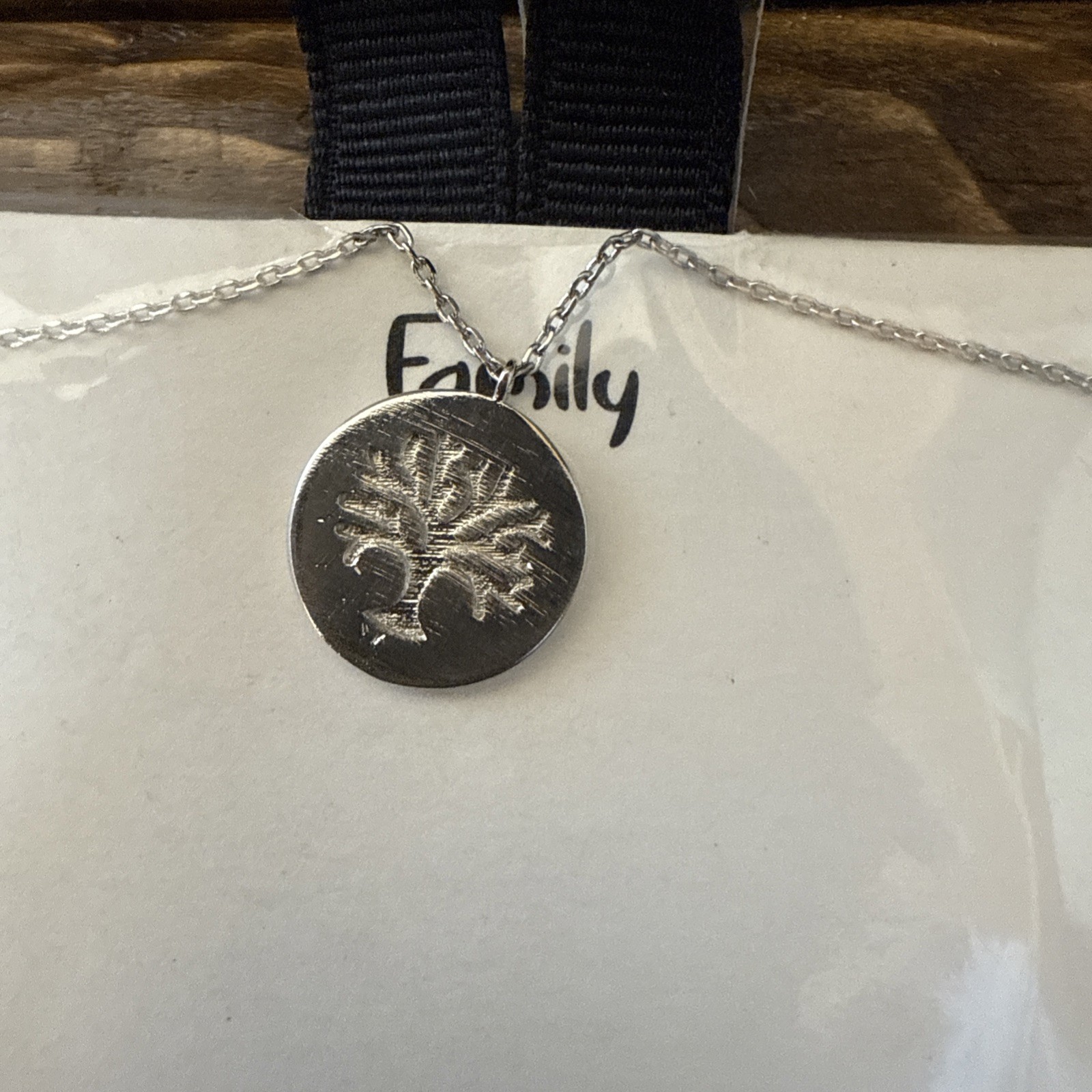 Tree of Life Necklace, Rhodium Dipped Brass, Led & Nickel Free, 16″ – 18″