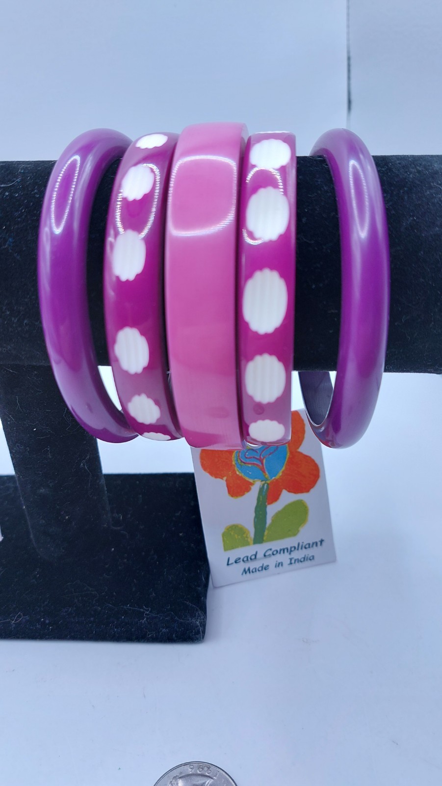 2 Bangle Bracelet Sets Spring Summer Yellow &Purple NWT