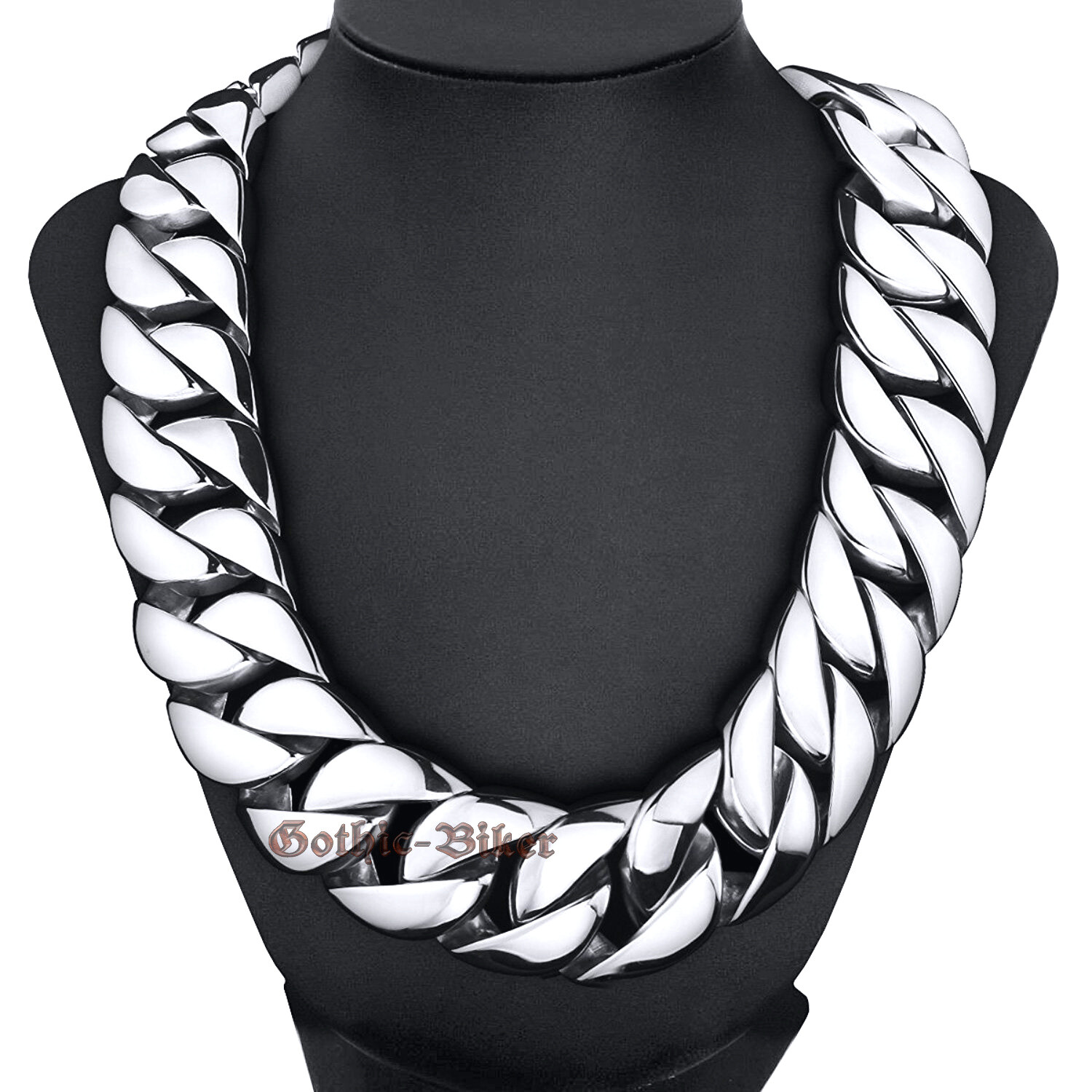 Men’s Super Heavy 316L Stainless Steel Curb Cuban Link Chain Necklace Bracelet